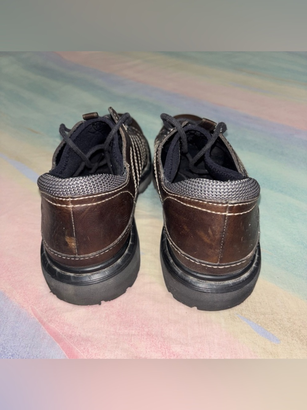 DR MARTENS 9243 BROWN Leather Oxford Air Cushioned Shoes MENS size 9 - Picture 6 of 10